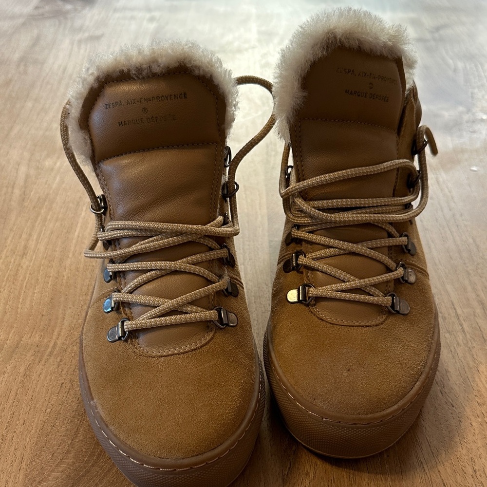 Zespa Provence-France, shearling trimmed  hiking boot size 8 Brand new